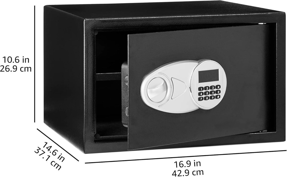 Amazon Basics Steel Security Safe with Programmable, OPEN BOX