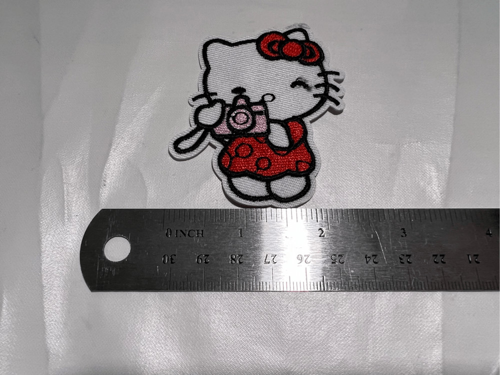 Hello Kitty with Camera Iron on Patch