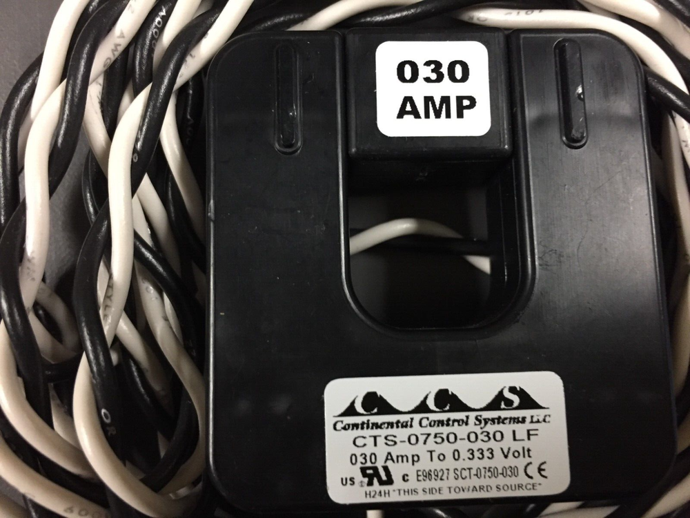 Continental Control Systems CTS-0750-030 Current Transformer 30amp to 0.333 Volt