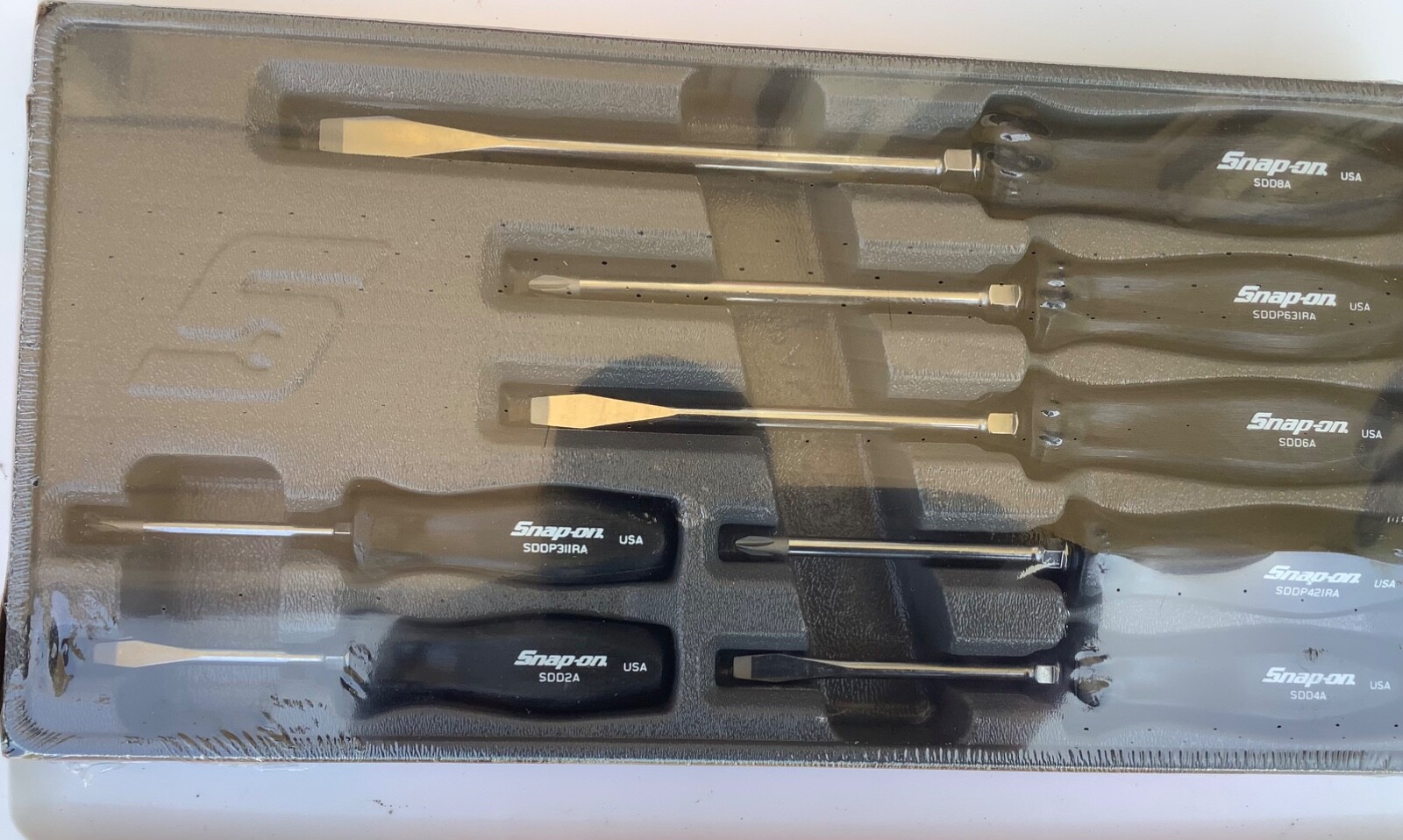 New Snap-on™ Black Hard Handled 7-piece Screwdriver Set SDDX70A
