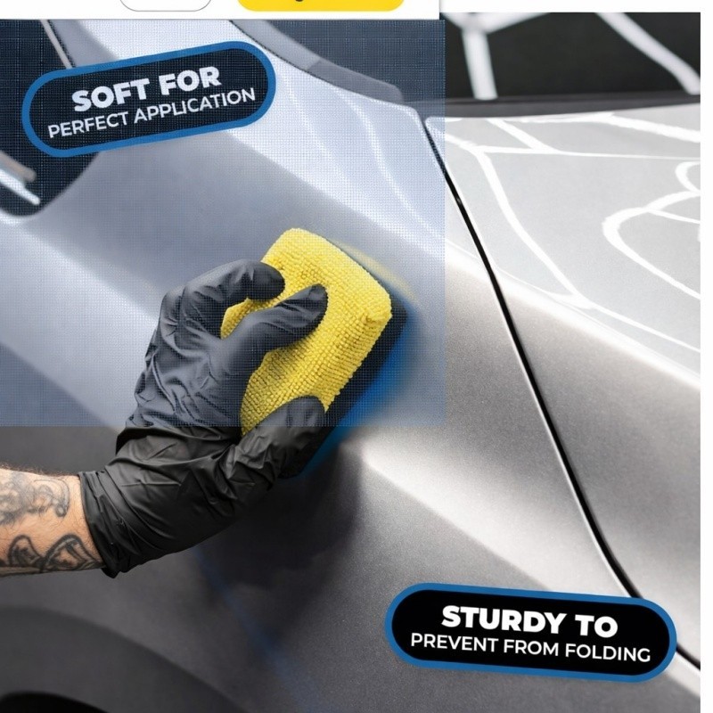 2 Pack Ceramic Coating Applicator Pad Microfiber Car Detailing Sponge