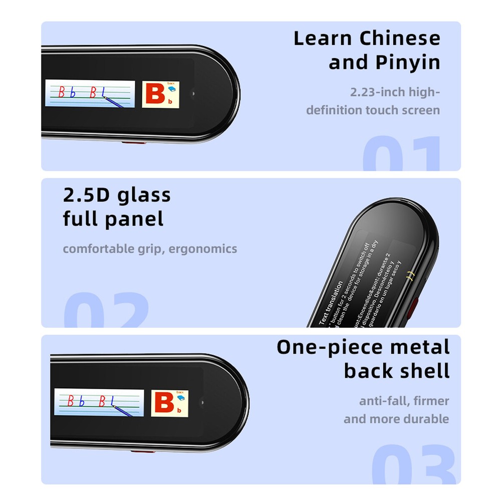 Language Translator Device 112 Language Real Time Translator pen Smart Recording