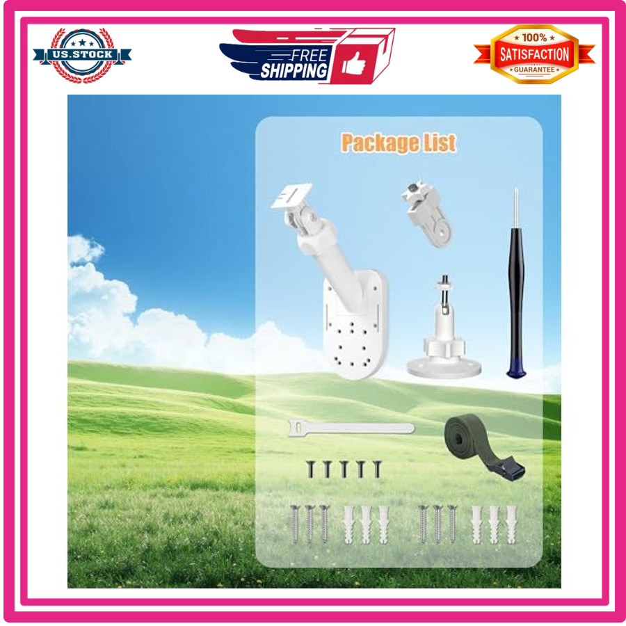 2 in 1 Wall Mount for Cameras Solar Panel Compatible Ring Blink Arlo