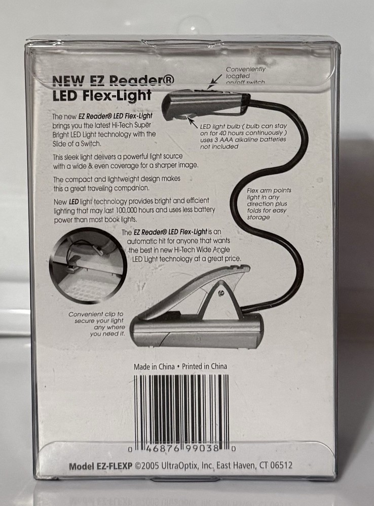 UltraOptix 2005 EZ-FLEXP EZ Reader LED Flex-Light Clip-On Super Bright LED Light