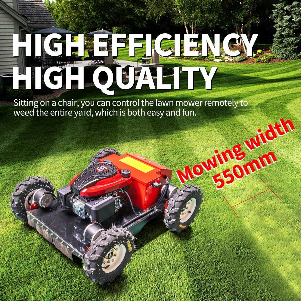 Free delivery 7.5 HP remote control lawn mower with adjustable cutting height