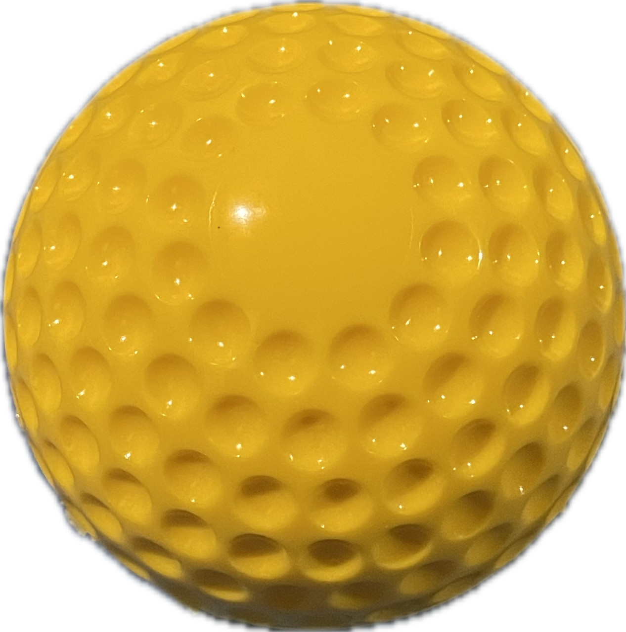 Sting-Free Dimpled Pitching Machine Baseballs - Yellow