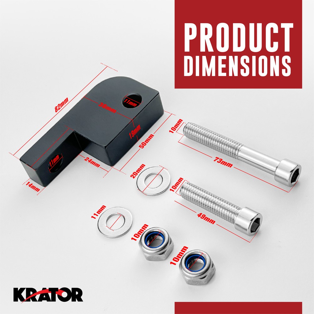 Motorcycle Headlight Extension Mounting Block Bracket with Perfect Alignment