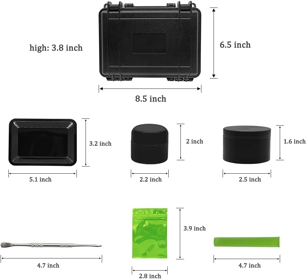 Smell Proof Storage Box, Lockable,Portable, Waterproof,ABS, Travel Accessory Kit