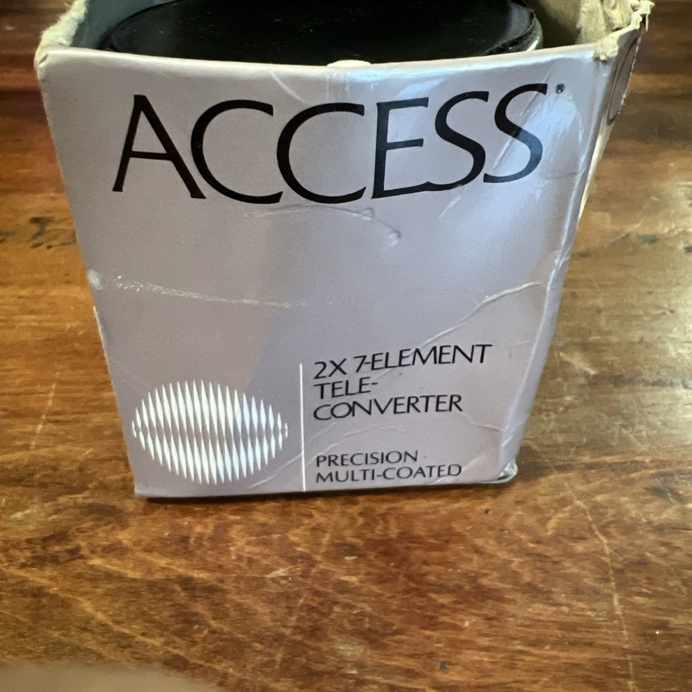 Access 7 Element Auto Teleconverter 2X P-MC For Canon FD -Leather Case-Open Box