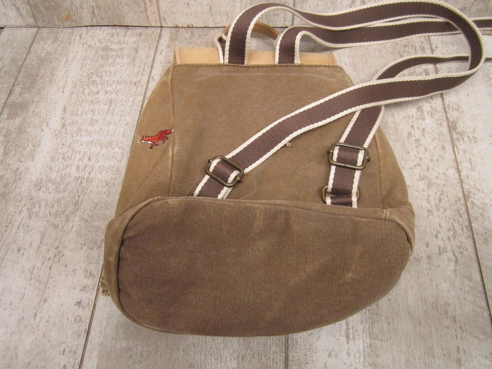 LL Bean Leather and Canvas Fox Mini Packpack Bag