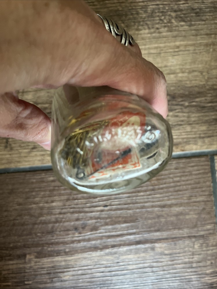 VINTAGE GLASS BOTTLE - SKYSCRAPER STEP DESIGN
