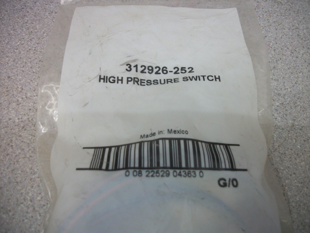 CARRIER HIGH PRESSURE SWITCH 312926-252 NEW