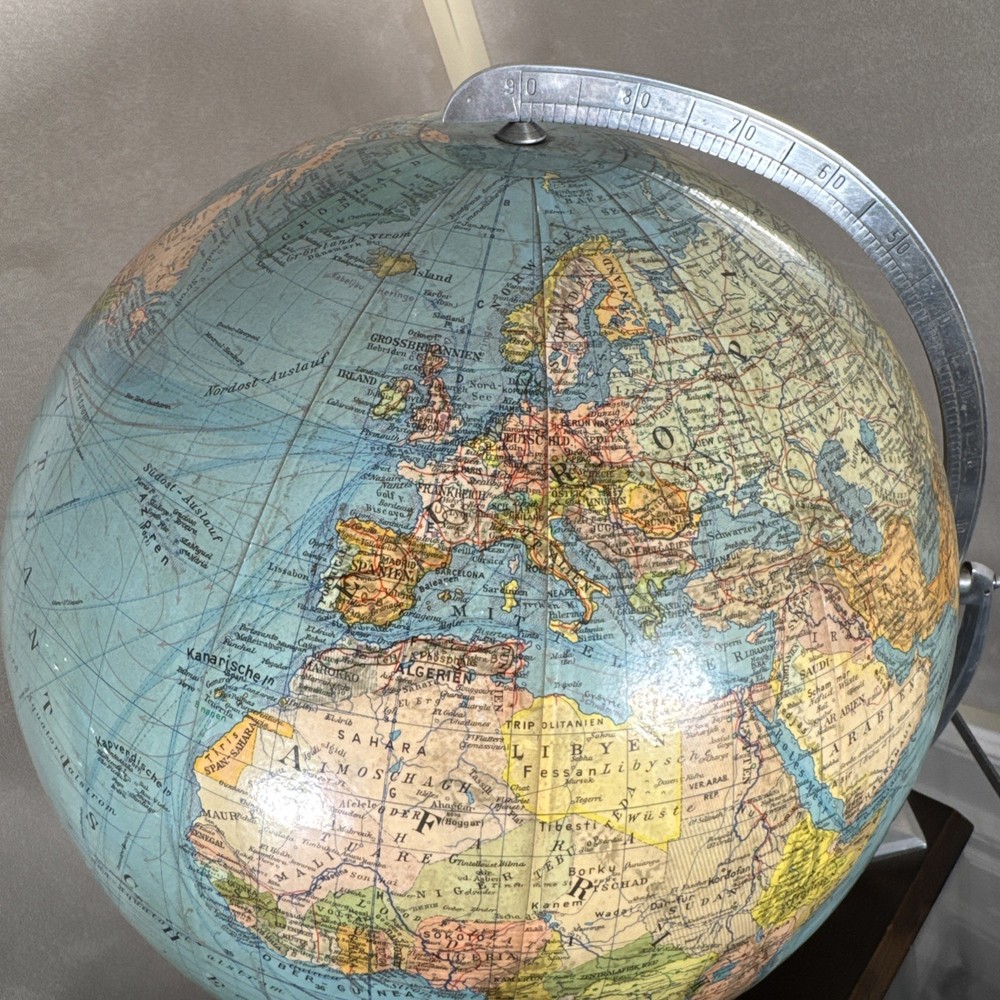 Vintage post-war German terrestrial globe - c. 1949