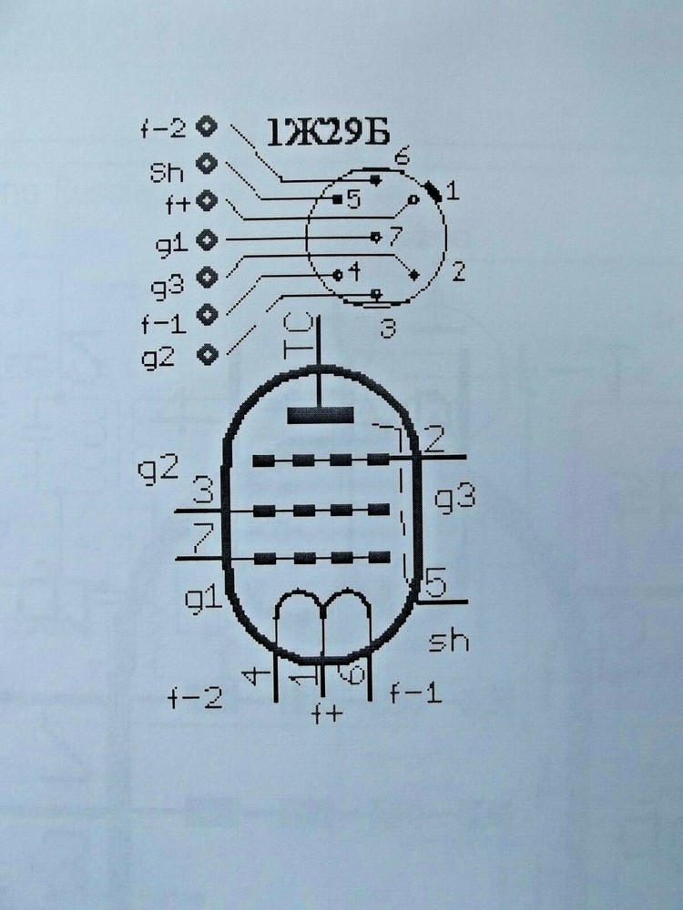 1J29B-V High-frequency subminiature pentode of increased reliability. PCS 1