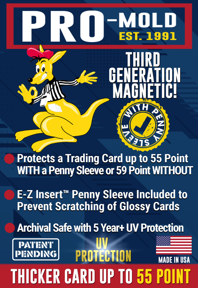 (5) Pro Mold 55-59pt Magnetic One Touch Card Holders 3rd Gen w/ EZ insert sleeve