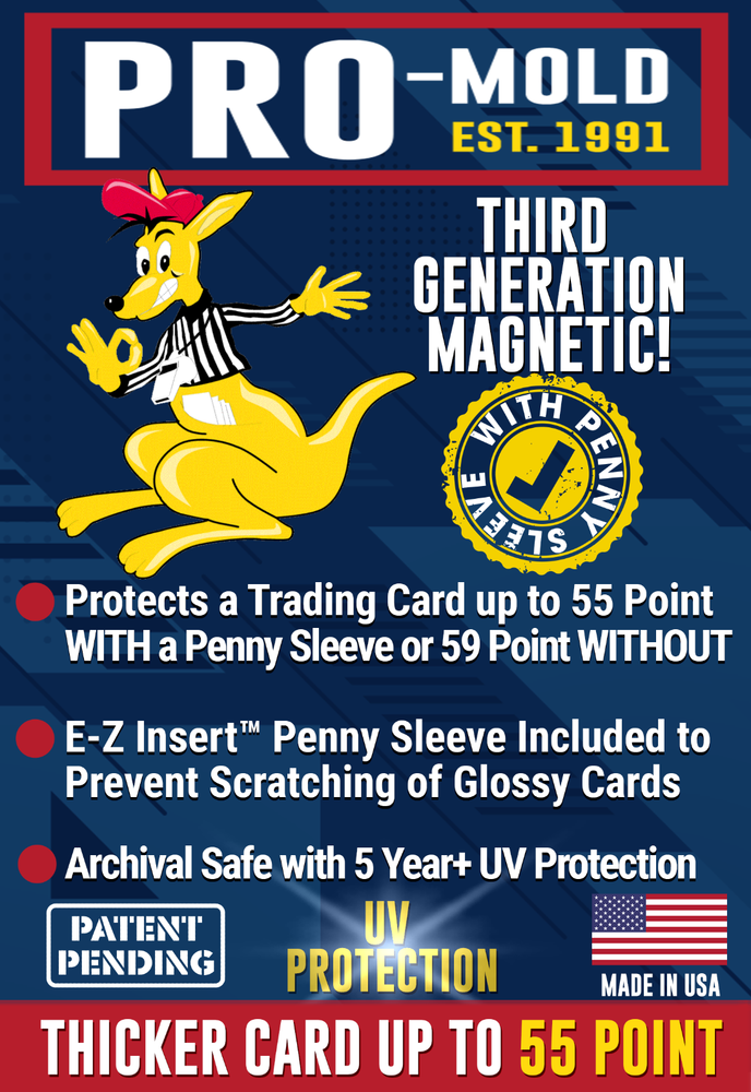 (5) Pro Mold 55-59pt Magnetic One Touch Card Holders 3rd Gen w/ EZ insert sleeve