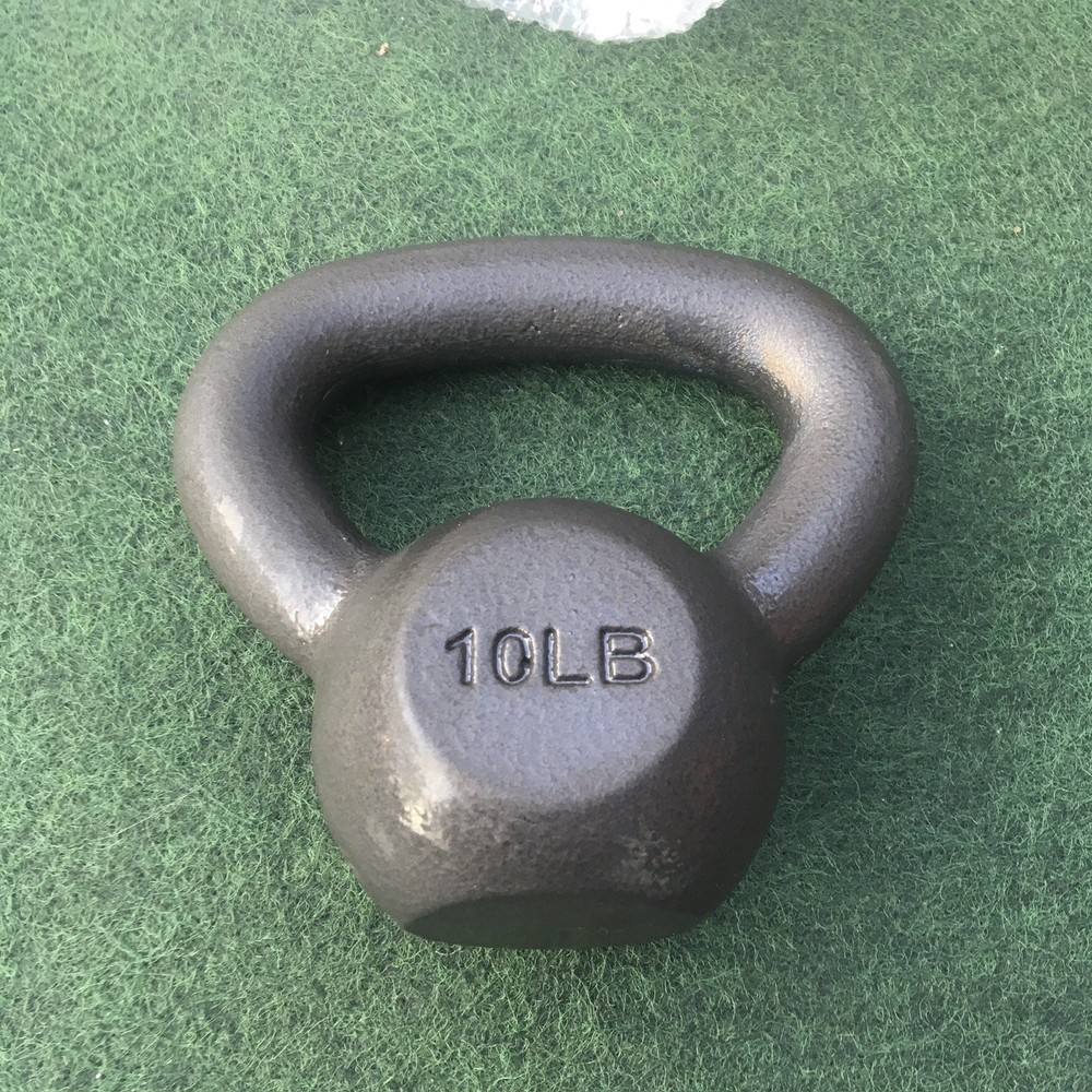 10lb Solid Cast Iron Kettlebell for Home Strength Training (Open Box)
