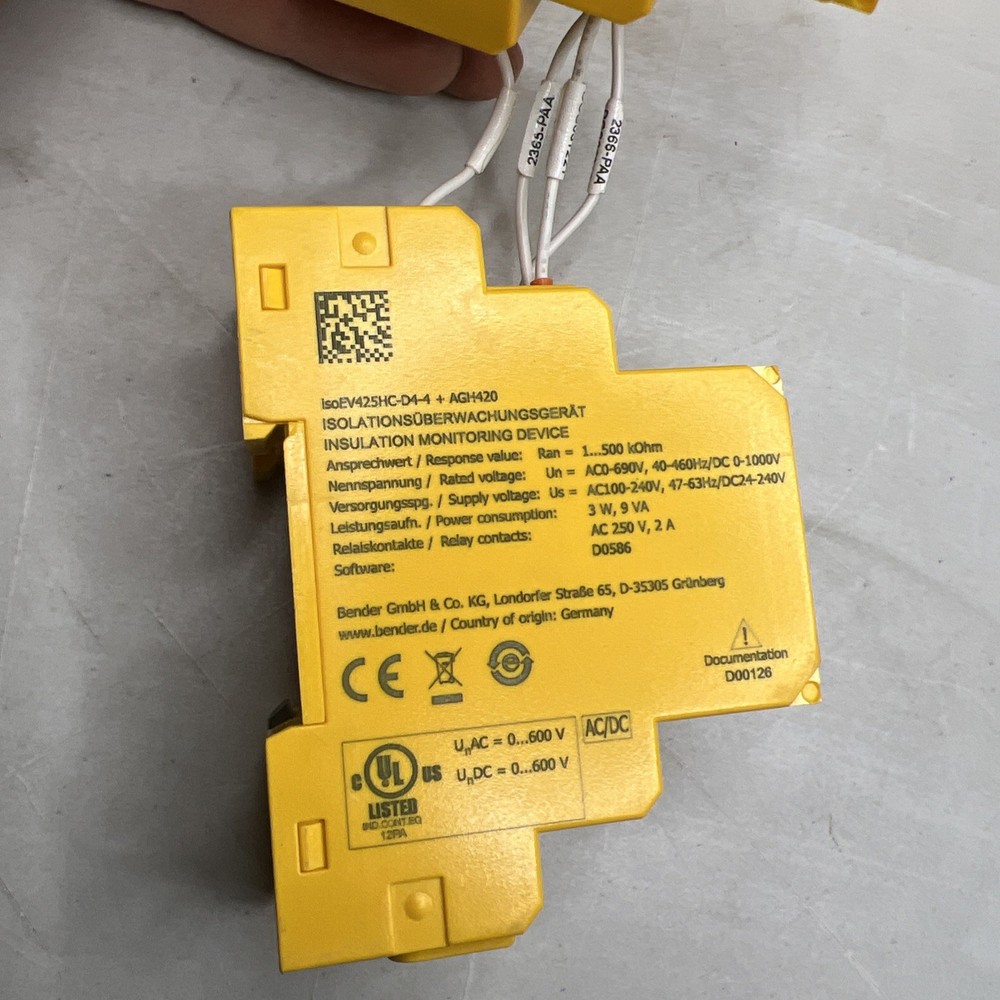 Bender ISOEV425HC-D4-4 Isometer With Coupling Device AGH420