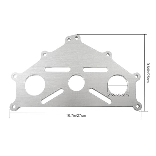 Engine Safe Stand Adapter Plate Compatible with Chevy Small/Big Block LS Silver
