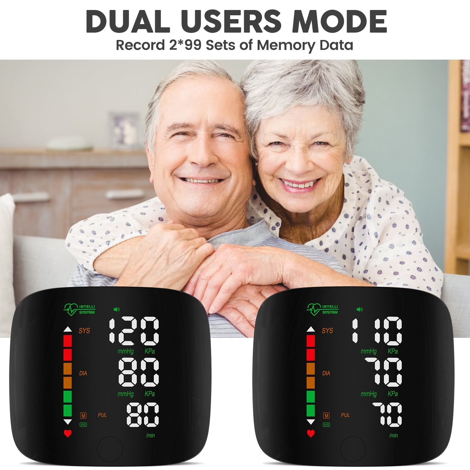 LED Digital Wrist Blood Pressure Monitor Automatic BP Cuff Heart Rate Machine US