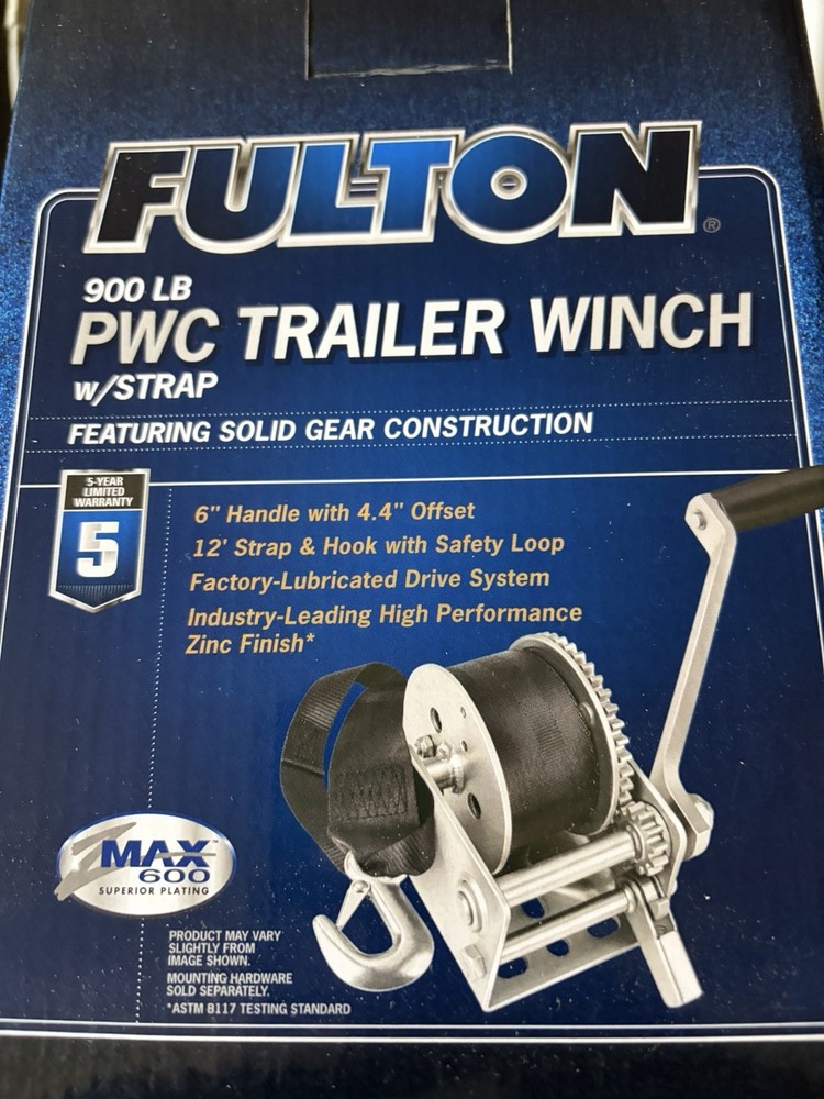 Fulton PWC Trailer Hand Winch with Strap