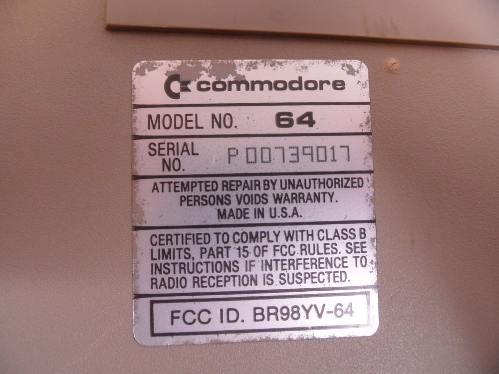 Commodore C64 Computer Heat Sinks Power Supply Video cable- TESTED