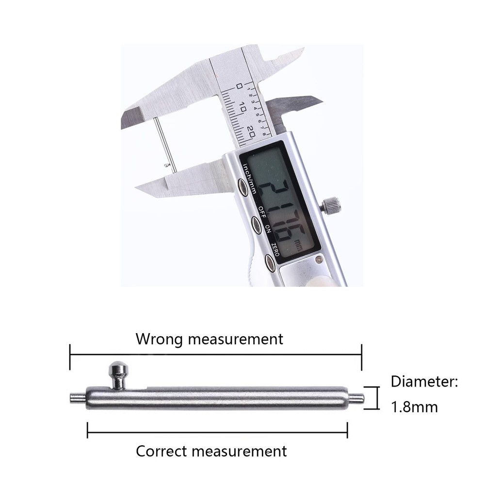 Elifel 21mm Watch Strap Quick Release Spring Bars, 1.8mm Diameter