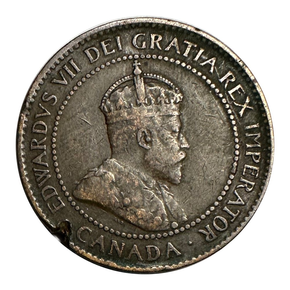 1903 Canada Large One Cent Nice Color, Notch in Rim