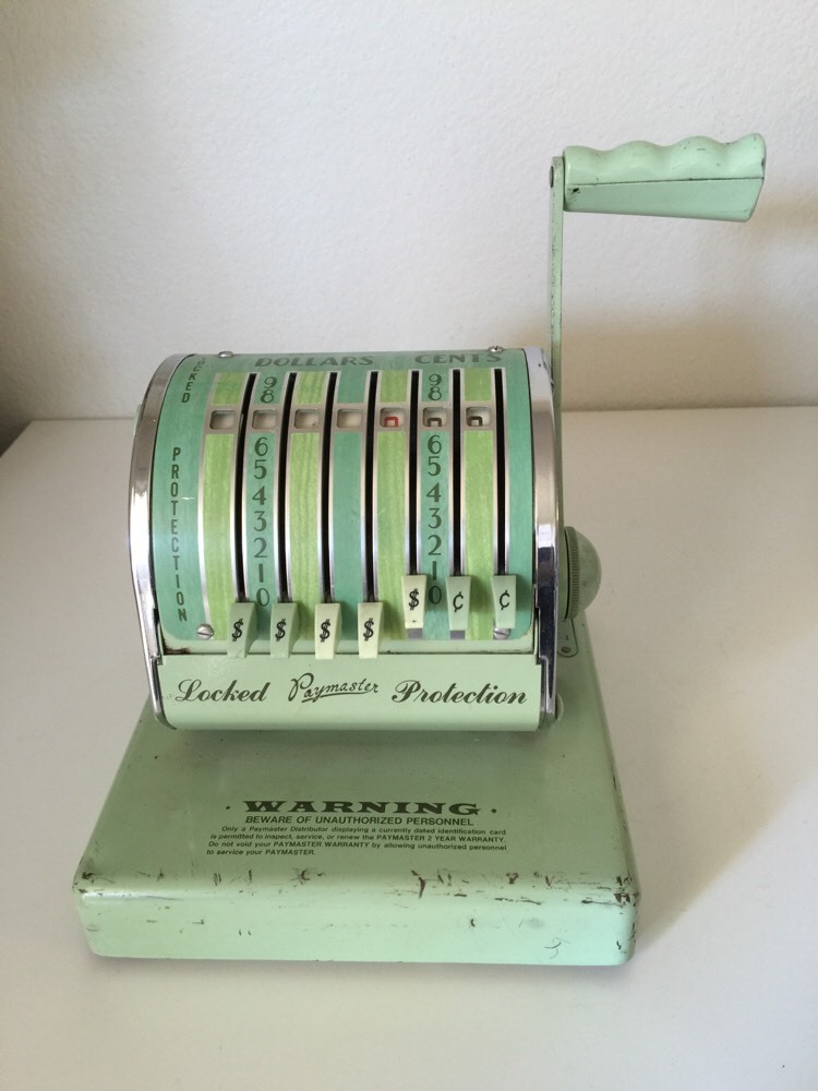 PAYMASTER MODEL X-900 CHECK WRITER AS-IS