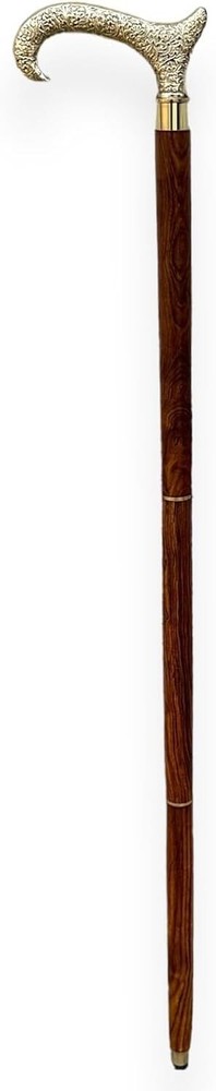 Deluxe Walking Sticks | Rosewood Crafted Cane with Solid Brass T- Handle .