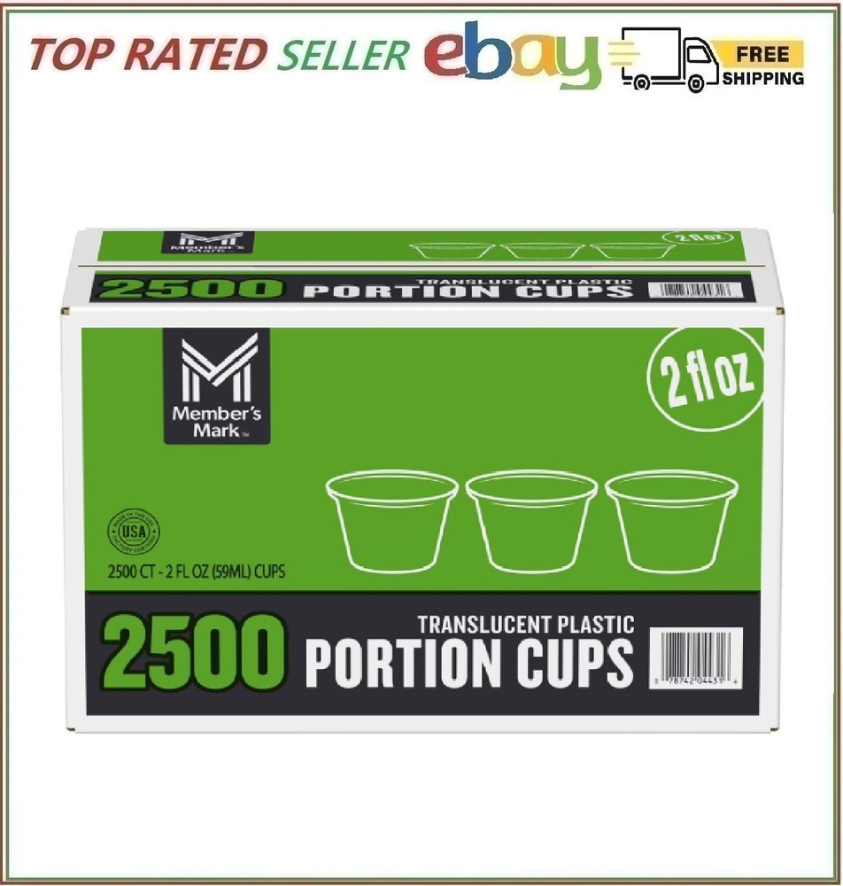 Member's Mark Translucent Portion Cups (2 fl. oz., 2500 ct.)