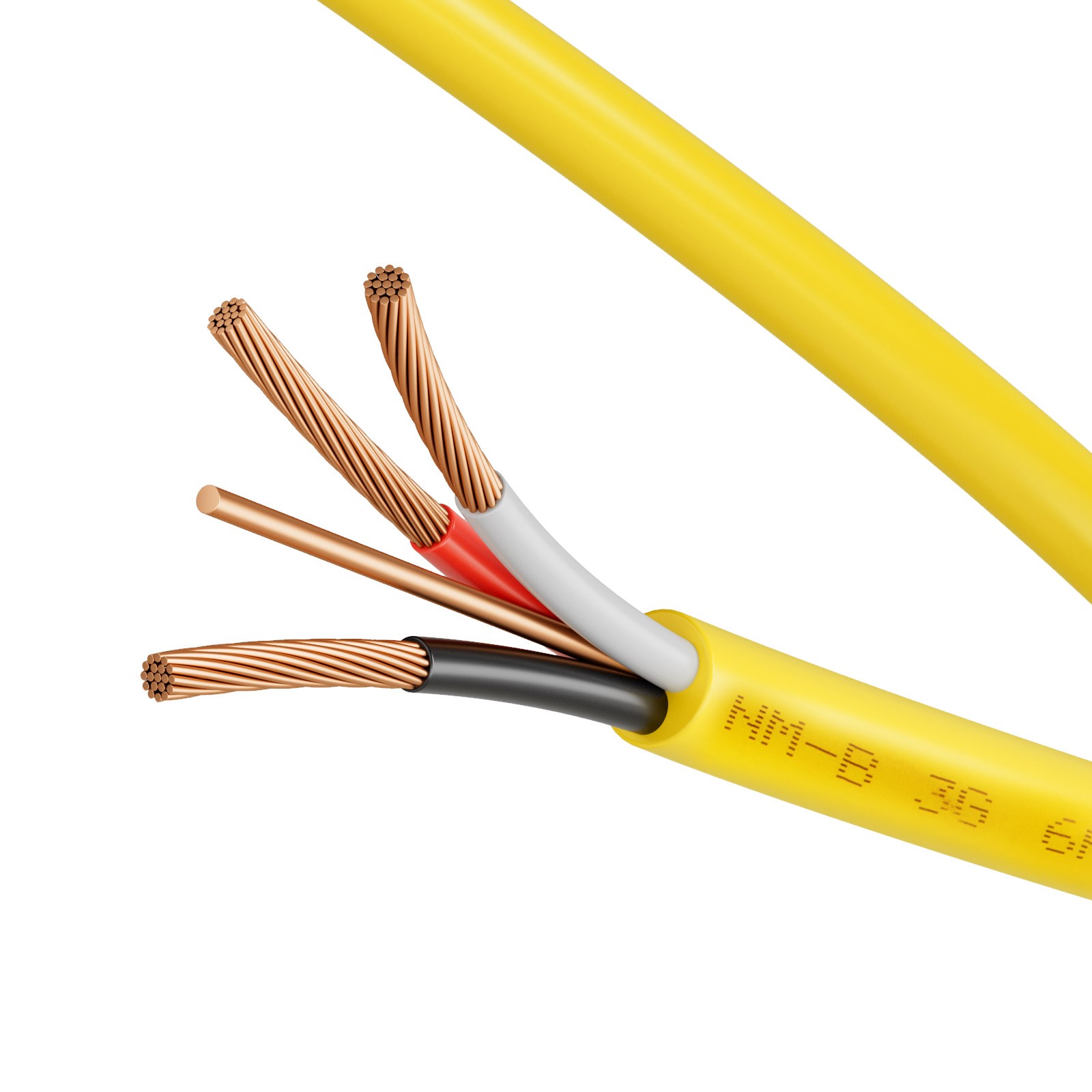 NM-B Wire 6AWG/3C Copper Core Cable 50 ft Electrical Wire with Ground