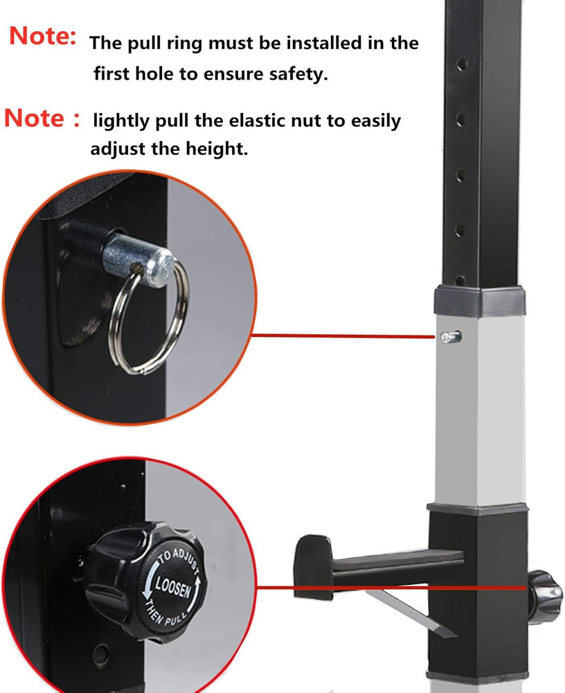 Barbell Rack Stand - Multifunctional Adjustable Squat Rack, Heavy-Duty Dumbbell
