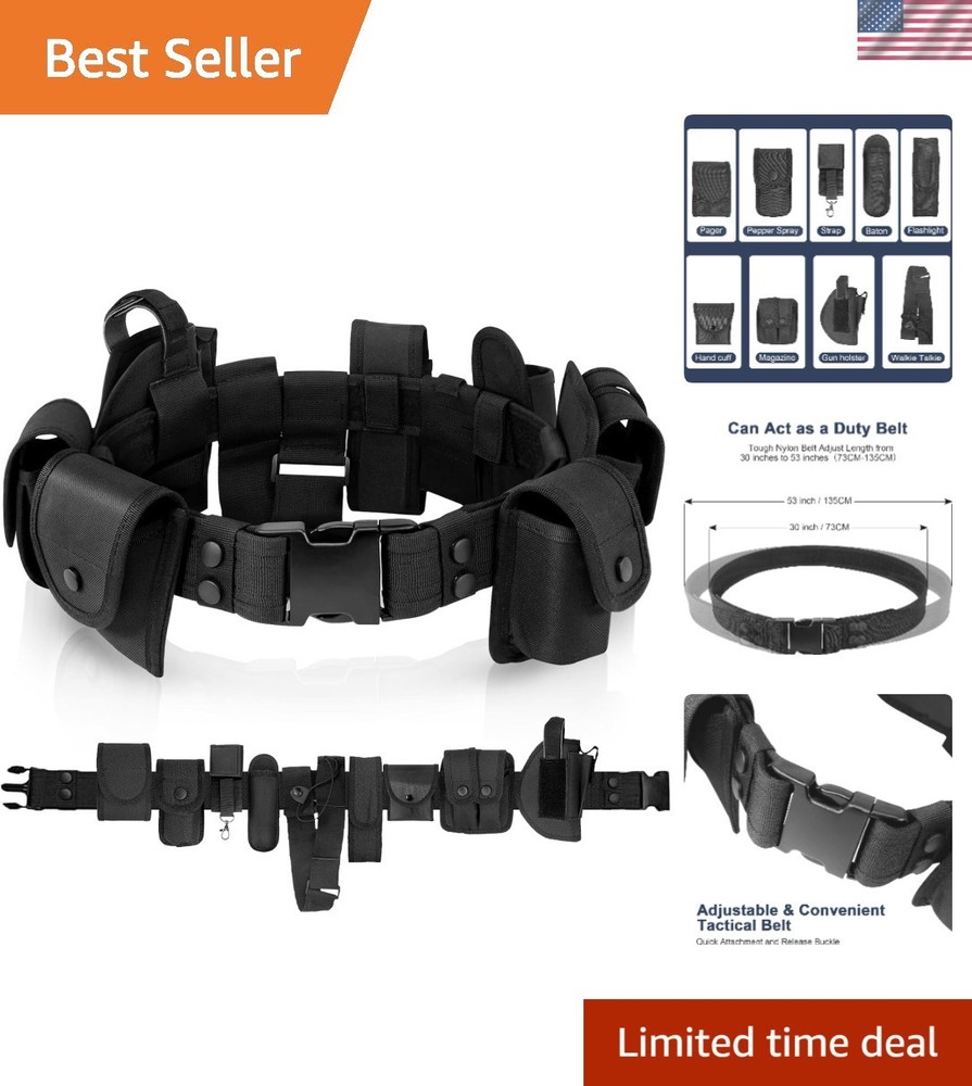 Modular Tactical Duty Belt Set - Complete Gear System for Police & Security