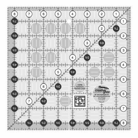 Creative Grids - Quilt Ruler 8-1/2In Square - Cgr8