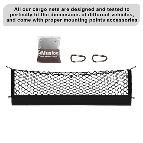 Envelope Style Trunk Cargo Net Compatible with 2015-2020 Chevy Suburban, GMC
