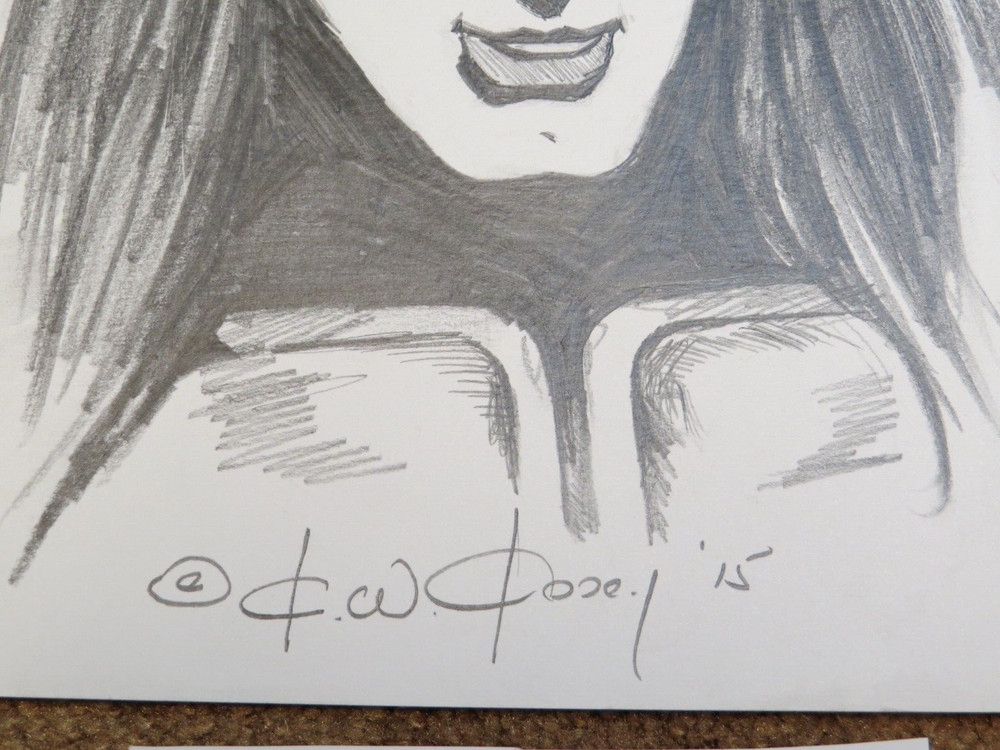 KISS KEN KELLY GENE SIMMONS DESTROYER ORIGINAL PENCIL ART 2015 WITH PAPERWORK