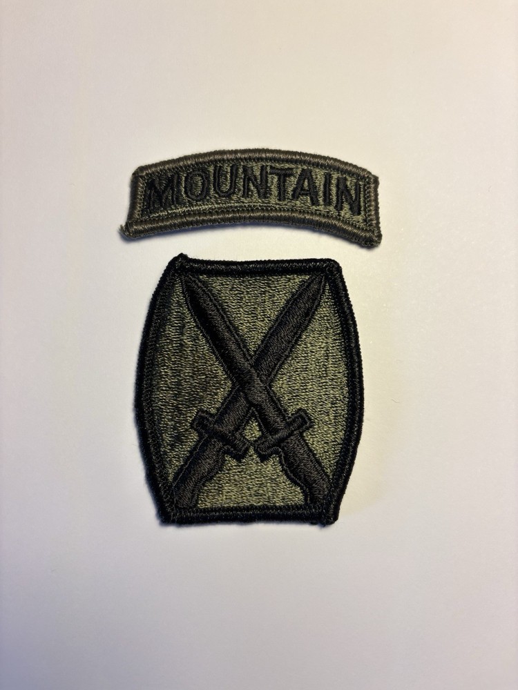 10th Mountain Division with Tab  U.S. Army Subdued Patch