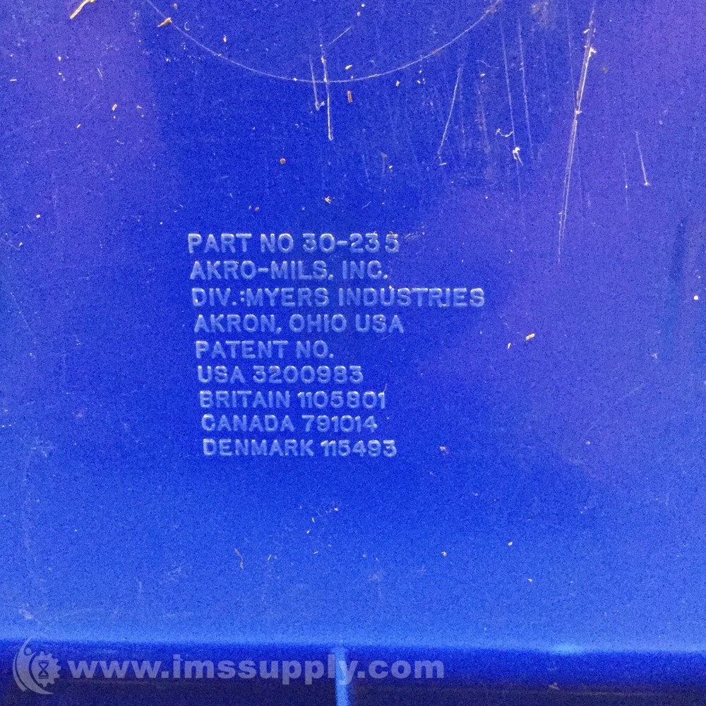 Akro Mils 30-235 Blue Hang and Stack Bin USIP