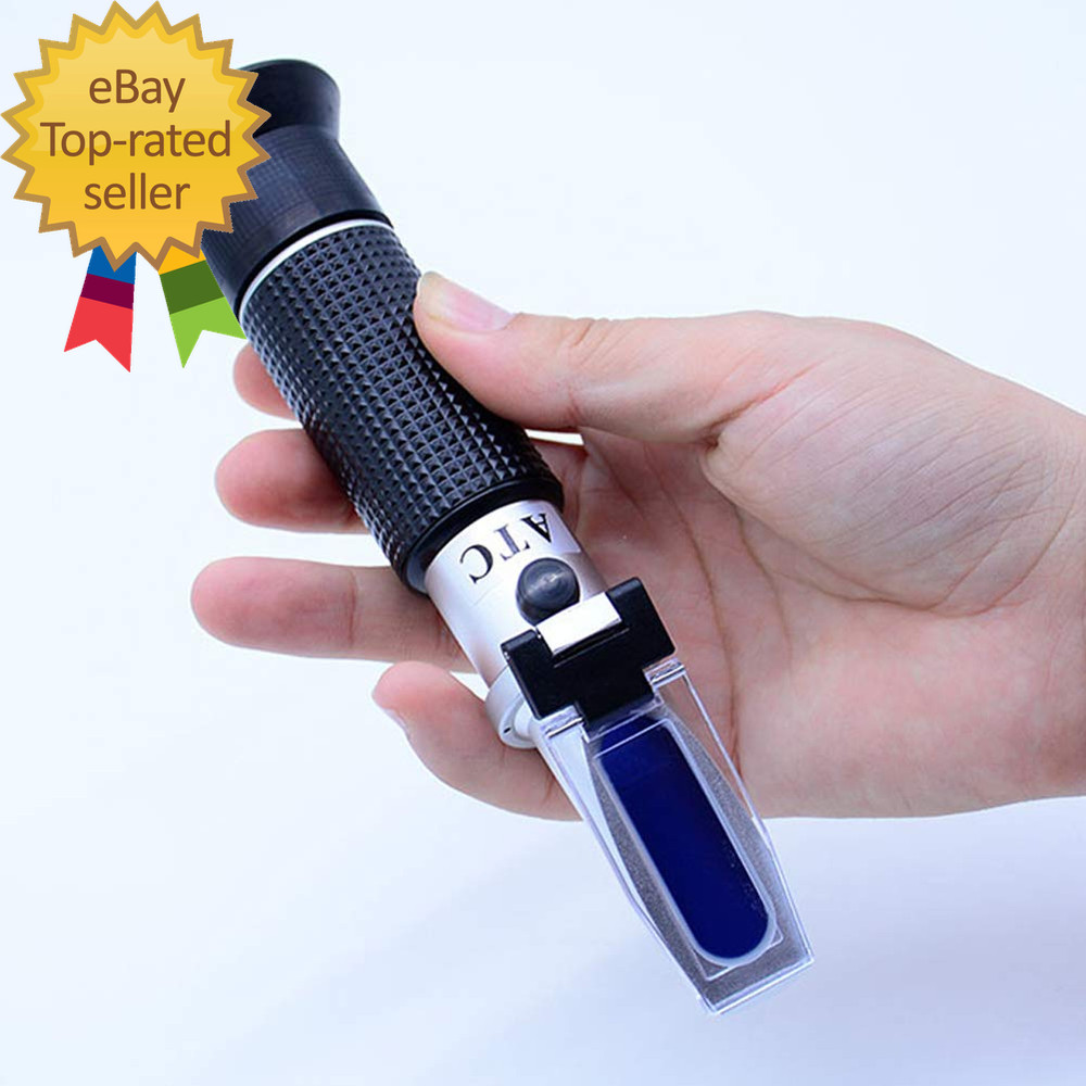 Brix Refractometer with ATC Dual Scale - Specific Gravity & Brix Hydrometer