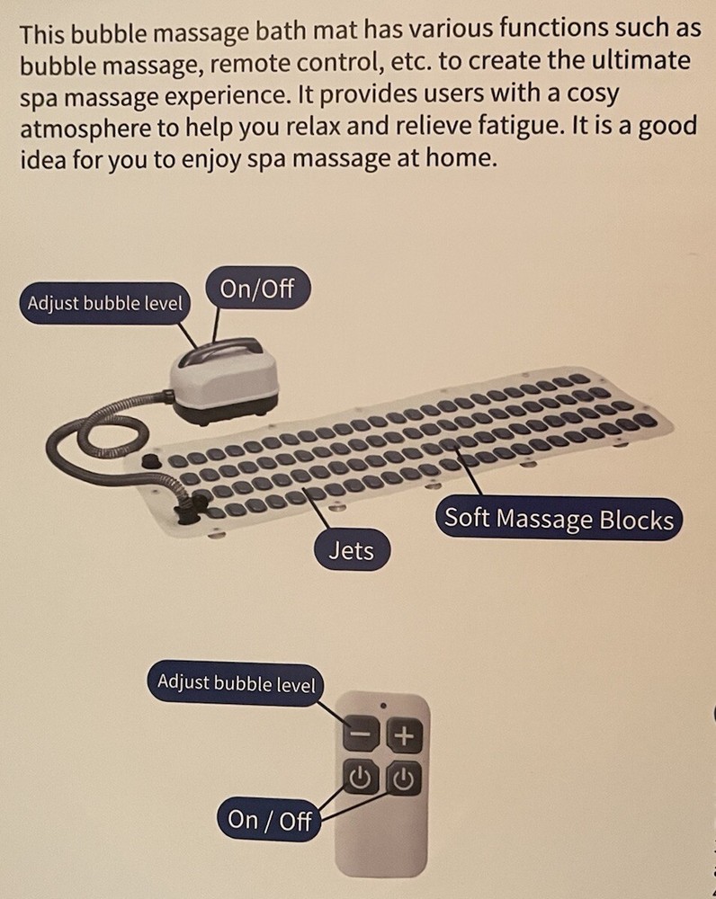 Bubble Massage Bath Mat Missing Remote Control