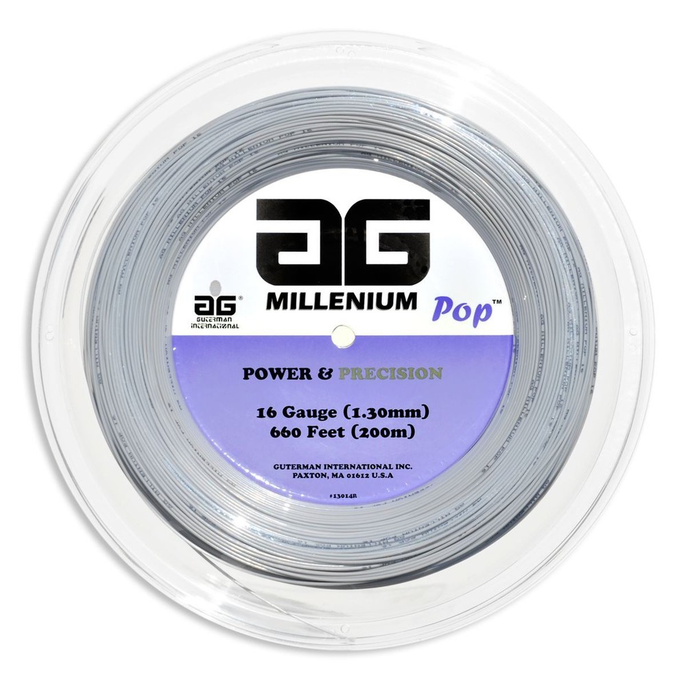 AG Millenium Pop Tennis String Reel-16-Silver