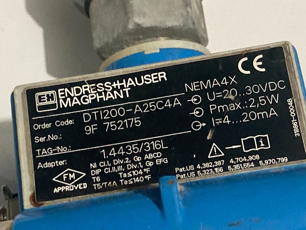 ENDRESS MAGPHANT DTI200-A25C4A 9F 752175