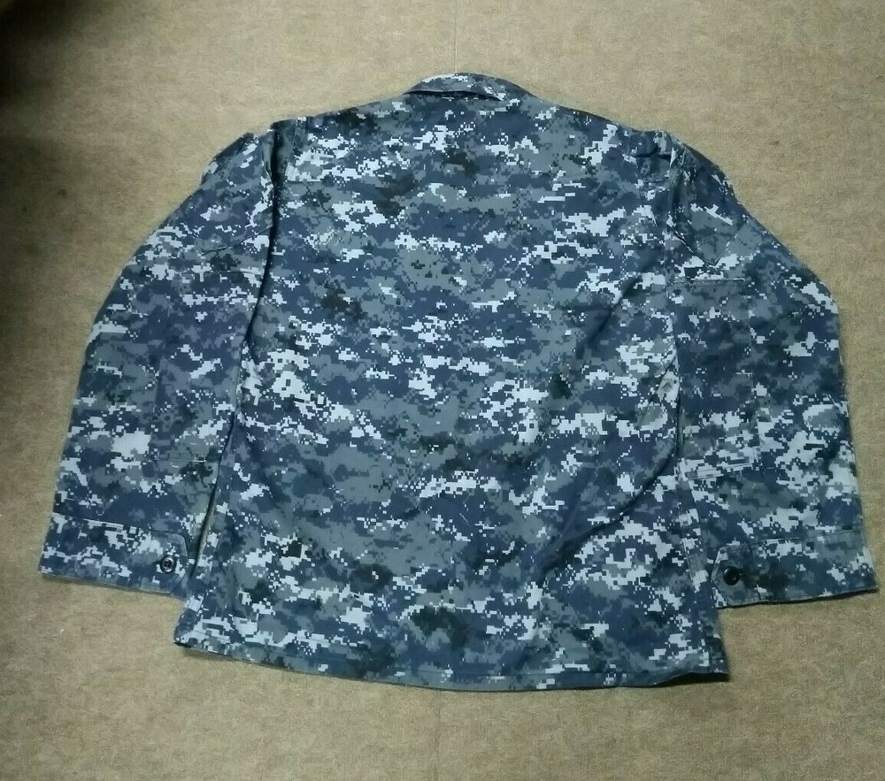 USGI Navy Working Uniform NWU Blue Digital Camo Jacket Medium #26