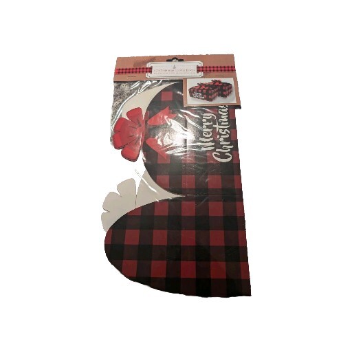 Red Plaid 2 CT Christmas Holiday Cookie Boxes 7"