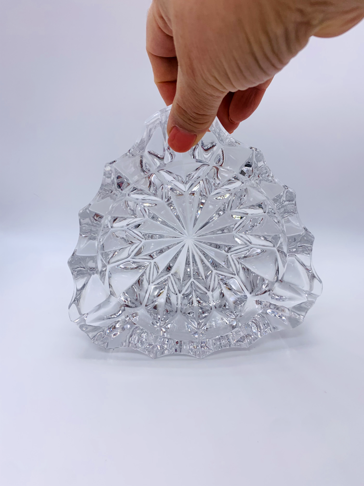 Vtg MCM Crystal Ashtray