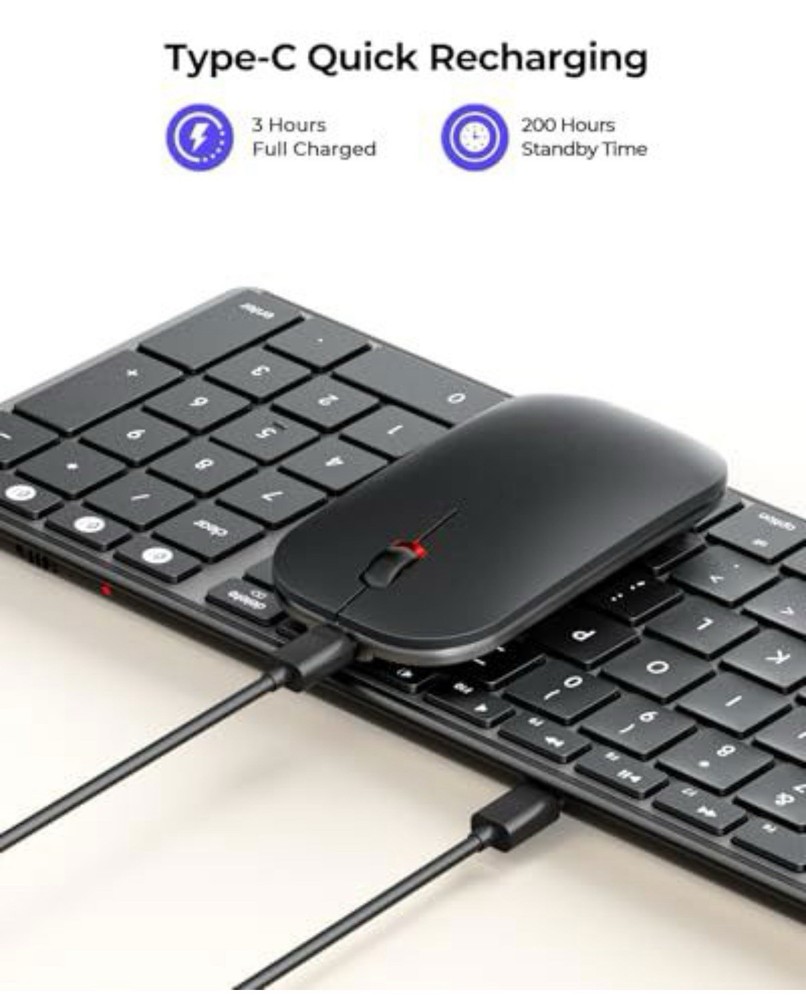 Wireless Bluetooth Keyboard and Mouse for Mac, Multi-Device Space Gray