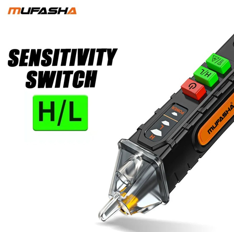 1pc MUFASHA Non-Contact Voltage Tester Pen AC 12-1000V Smart Detector - NEW