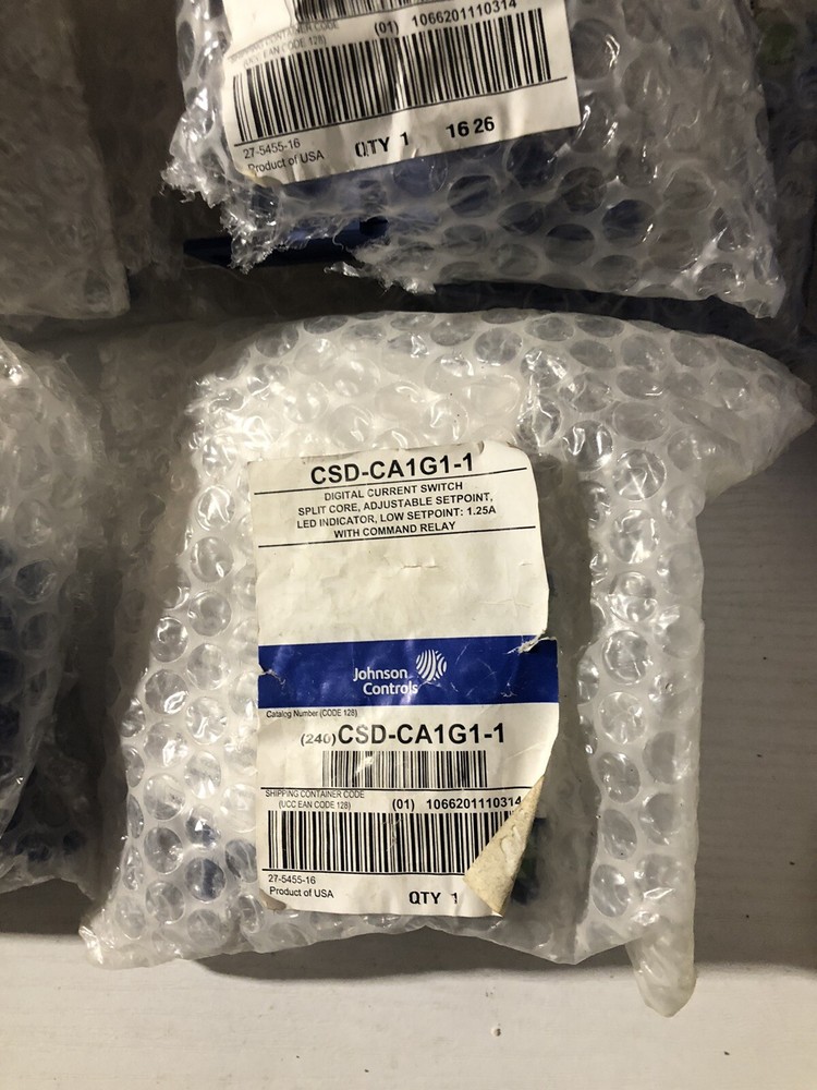 JOHNSON CONTROLS CSD-CA1G1-1 Current Switch With Relay NEW
