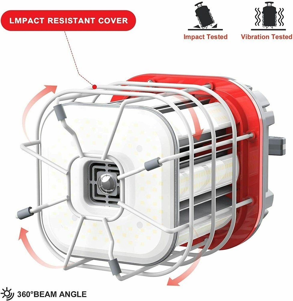 100W LED Temporary Work Light Linkable Construction Job Site Basement Lighting